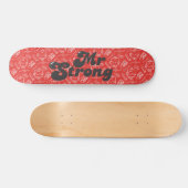 Mr Strong | Rood, geel en wit patroon Skateboard (Horizontaal)