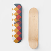 Mr Strong | Rood, geel en wit patroon Skateboard (Voorkant)
