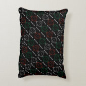 Mr Strong | Rood, wit en groen patroon Decoratief Kussen (Achterkant (Verticaal))