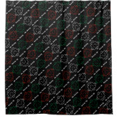 Mr Strong | Rood, wit en groen patroon Douchegordijn (Voorkant)