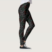 Mr Strong | Rood, wit en groen patroon Leggings (Rechts)