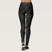 Mr Strong | Rood, wit en groen patroon Leggings (Achterkant)
