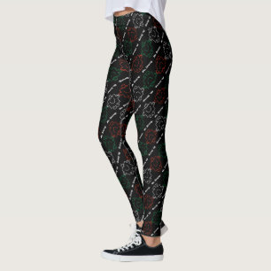 Mr Strong Rood, wit en groen patroon Leggings