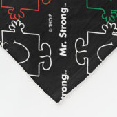 Mr Strong | Rood, wit en groen patroon | Monogram Fleece Deken (Hoek)