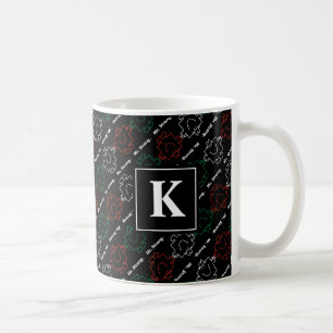 Mr Strong   Rood, wit en groen patroon   Monogram Koffiemok