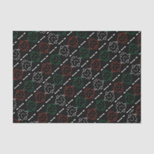 Mr Strong   Rood, wit en groen patroon Tissuepapier