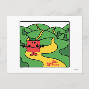 Mr Strong   Woodland Workout Briefkaart