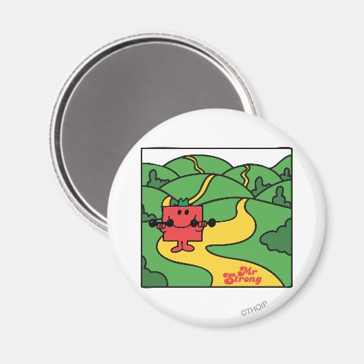 Mr Strong | Woodland Workout Magneet (Voorkant / Achterkant)