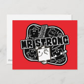 Mr Strong | Zwart & Wit Briefkaart (Voorkant / Achterkant)
