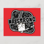 Mr Strong | Zwart & Wit Briefkaart (Voorkant)
