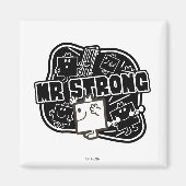 Mr Strong | Zwart & Wit Magneet (Voorkant)