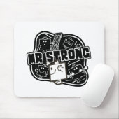 Mr Strong | Zwart & Wit Muismat (Met muis)