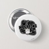 Mr Strong | Zwart & Wit Ronde Button 5,7 Cm (Voorkant /achterkant)