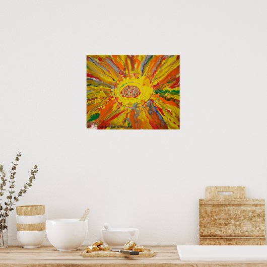 "Mr Sun" door Snoep Waters Autism Artist Poster (Keuken)