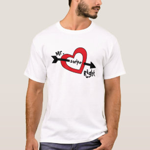 Mr Swipe Rechts Mobiele Dating App Schattige Desig T-shirt