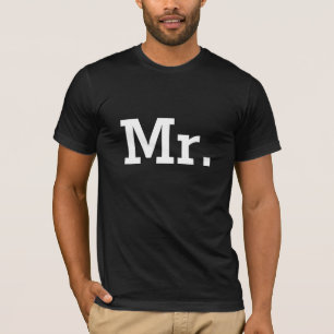 Mr t shirten voor de bruidegom en man t-shirt
