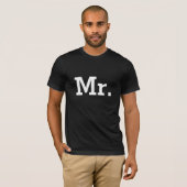 Mr t shirten voor de bruidegom en man t-shirt (Voorkant volledig)