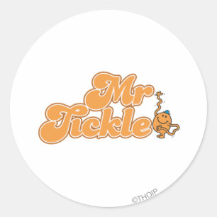 Mr Tickle   Hallo Lange golf Ronde Sticker