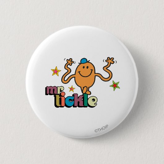 Mr Tickle | Mousserende sterren Ronde Button 5,7 Cm (Voorkant)