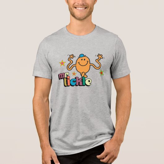 Mr Tickle | Mousserende sterren Tri-Blend Shirt (Voorkant)
