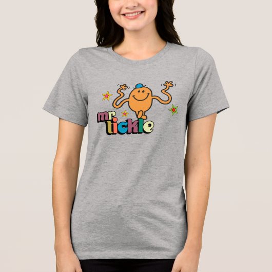 Mr Tickle | Mousserende sterren Tri-Blend Shirt (Voorkant)