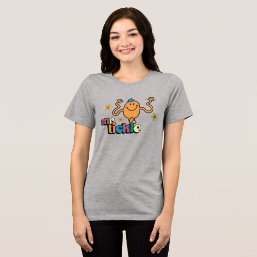Mr Tickle | Mousserende sterren Tri-Blend Shirt (Voorkant volledig)