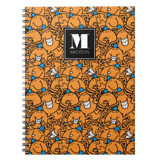 Mr Tickle | Oranje kietelpatroon | Jouw naam toevo Notitieboek (Voorkant)