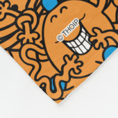 Mr Tickle | Oranje kietelpatroon | Monogram Fleece Deken (Hoek)