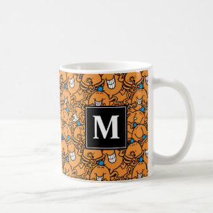 Mr Tickle   Oranje kietelpatroon   Monogram Koffiemok