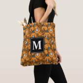 Mr Tickle | Oranje kietelpatroon | Monogram Tote Bag (Dichtbij)