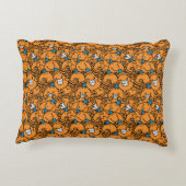 Mr Tickle | Oranje Tickle Patroon Decoratief Kussen (Achterkant)