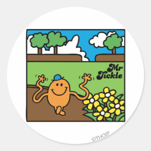 Mr Tickle   plezier in de buitenlucht Ronde Sticker