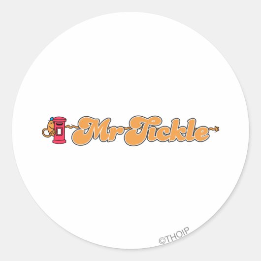 Mr Tickle | Verborgen blijven Ronde Sticker (Voorkant)