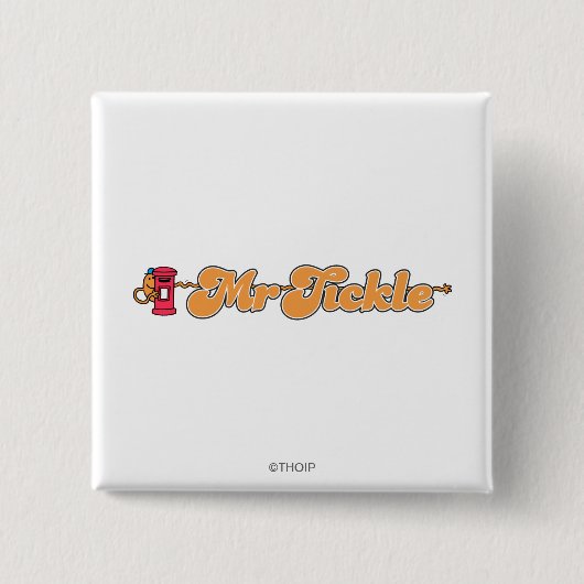 Mr Tickle | Verborgen blijven Vierkante Button 5,1 Cm (Voorkant)