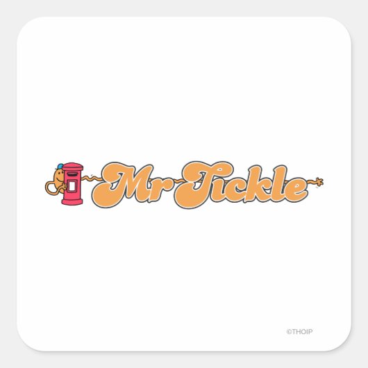 Mr Tickle | Verborgen blijven Vierkante Sticker (Voorkant)