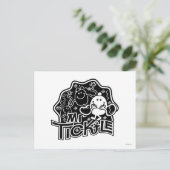 Mr Tickle | Zwart-wit plezier Briefkaart (Staand voorkant)