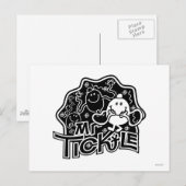 Mr Tickle | Zwart-wit plezier Briefkaart (Voorkant / Achterkant)
