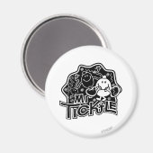 Mr Tickle | Zwart-wit plezier Magneet (Voorkant / Achterkant)