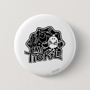 Mr Tickle Zwart-wit plezier Ronde Button 5,7 Cm