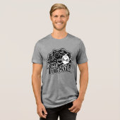 Mr Tickle | Zwart-wit plezier Tri-Blend Shirt (Voorkant volledig)