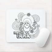 Mr Tickle | Zwart-wit wervelingen en sterren Muismat (Met muis)