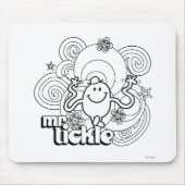 Mr Tickle | Zwart-wit wervelingen en sterren Muismat (Voorkant)