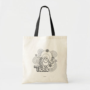 Mr Tickle Zwart-wit wervelingen en sterren Tote Bag