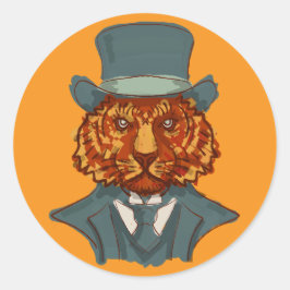 Mr Tiger Ronde Sticker