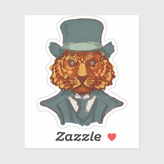 Mr Tiger Sticker (Vel)