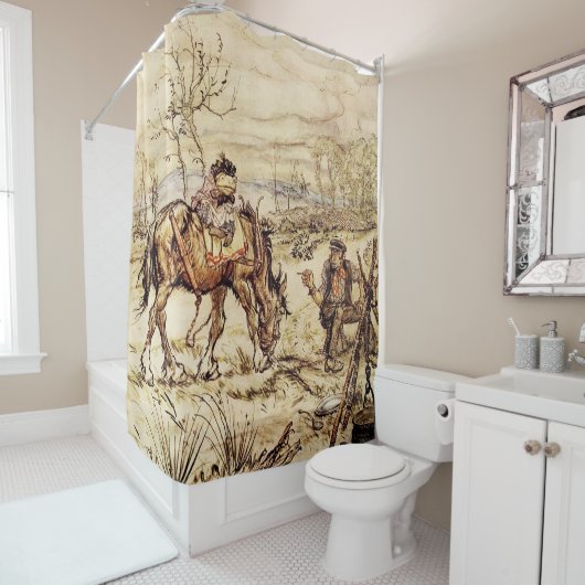 Mr Toad and the Gypsy van Arthur Rackham Douchegordijn (In situ)