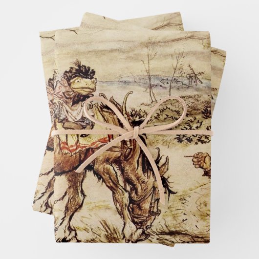 Mr Toad and the Gypsy van Arthur Rackham Inpakpapier Vel (In situ)