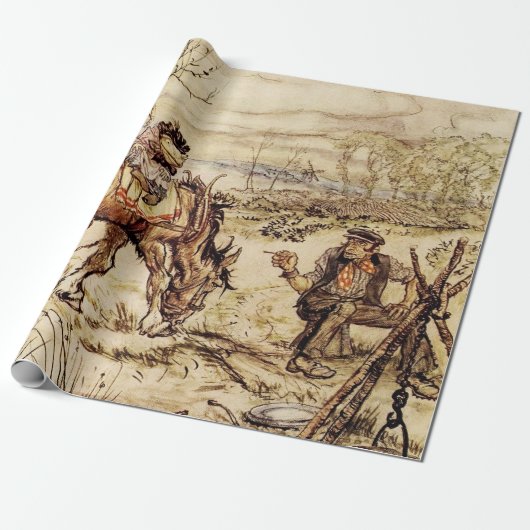 Mr Toad en de zigeuner door Arthur Rackham Cadeaupapier (Uitgerold)