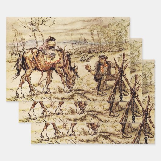 Mr Toad en de zigeuner door Arthur Rackham Inpakpapier Vel (Set)