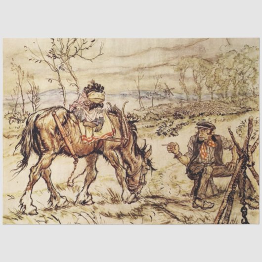 Mr Toad en de zigeuner door Arthur Rackham Tissuepapier (Voorkant)